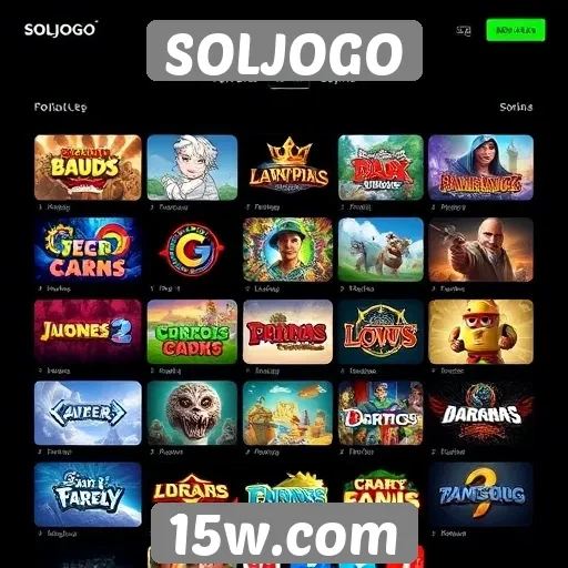 Análise dos jogos mais populares disponíveis no SOLJOGO
